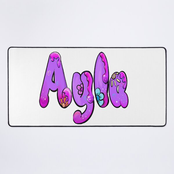 Item preview, Ayla popular girls name woman women’s first name in purple drip calligraphy Ayla designed and sold by Artonmytee.