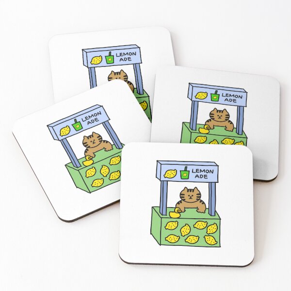 Item preview, a Cat and a Duck selling lemonade designed and sold by superbaechoo.