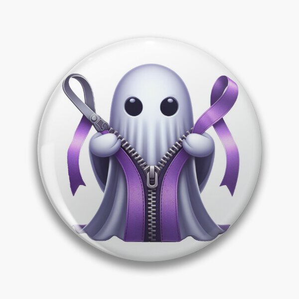 Item preview, Purple Ribbon Chiari Ghost  - Zipper designed and sold by TonzDesigns.