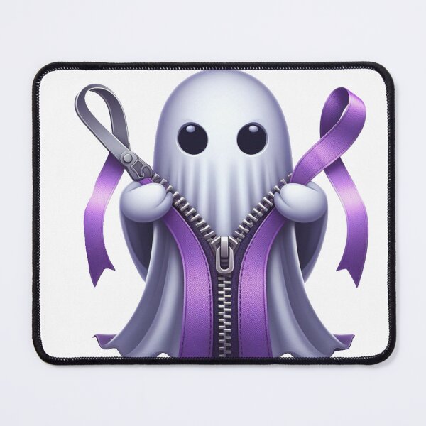 Item preview, Purple Ribbon Chiari Ghost - Zipper designed and sold by TonzDesigns.