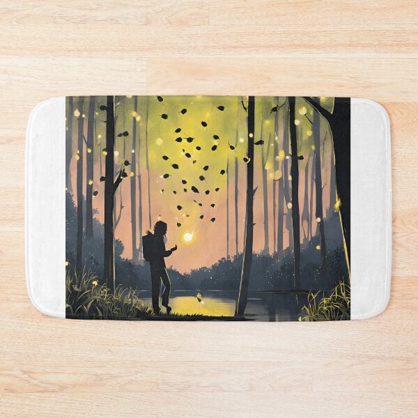 Item preview, Whimsical Firefly in Pastel Dreamland - Enchanting and Magical Illustration designed and sold by Aqmean.