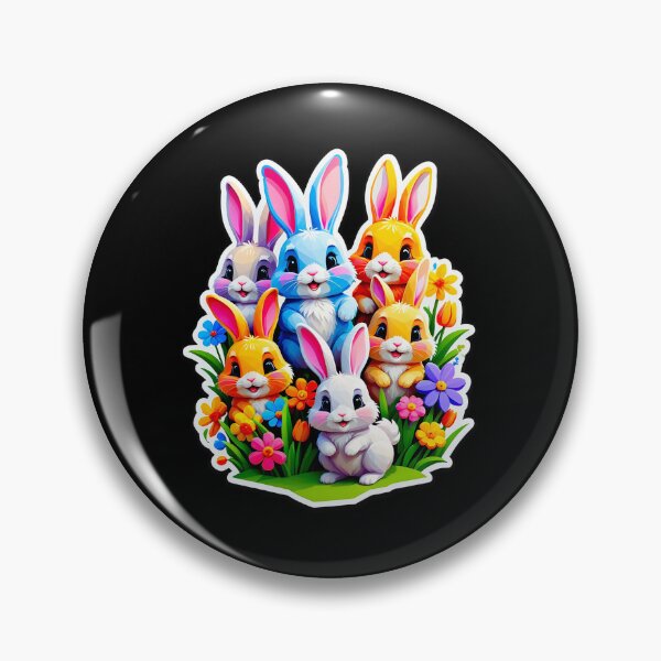 Item preview, Colorful Spring Celebration with Cute Bunnies designed and sold by artwaves.