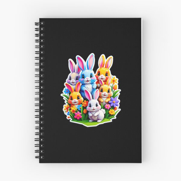 Item preview, Colorful Spring Celebration with Cute Bunnies designed and sold by artwaves.