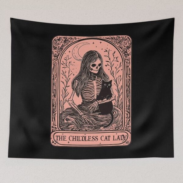 Item preview, Kamala Harris 2024 Shirt Childless Cat Lady for Kamala Vintage Skeleton Tarot Card Halloween Witch Feminist designed and sold by trendyzcom.