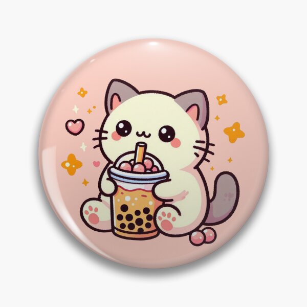 Item preview, Cute Cat Loves Drinking Bubble Tea designed and sold by StylishDesigns_ByJohn.
