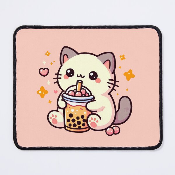 Item preview, Cute Cat Loves Drinking Bubble Tea designed and sold by StylishDesigns_ByJohn.