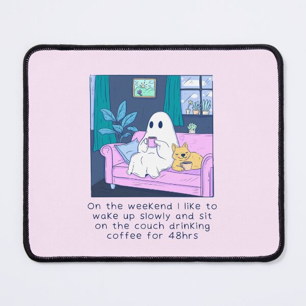 Item preview, Cute Ghost Drinking Coffee designed and sold by Jess.a.creates.
