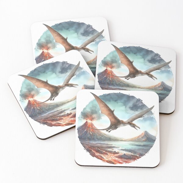 Item preview, Pterodactyl Soaring Above A Volcanic Landscape designed and sold by RubisLeaf.