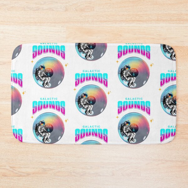 Item preview, Galactic Sounds - colourful astronaut fwearing headphones floating over a vinyl record designed and sold by geetarv.