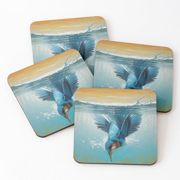 Item preview, Sunset Kingfisher’s Plunge Dive designed and sold by IvaRenee.