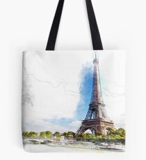 Eiffel Tower Paris France Tote Bag