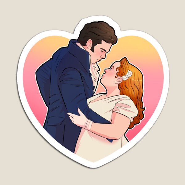 Aperçu de l'œuvre Penelope Featherington et Colin Bridgerton | fanart de la saison 3 créée et vendue par crisshasart.