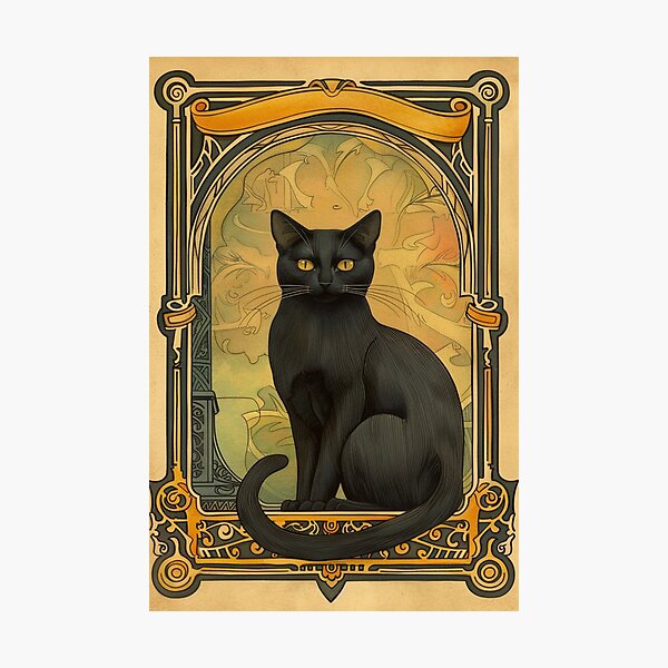 Item preview, ex libris Black cat designed and sold by MendaciousMina.