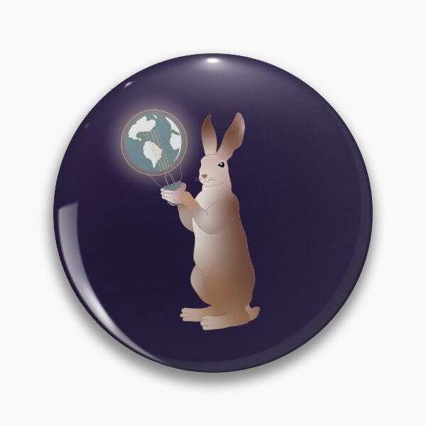 Item preview, A rabbit with a lamp shaped like the Earth designed and sold by HEERMANArt.