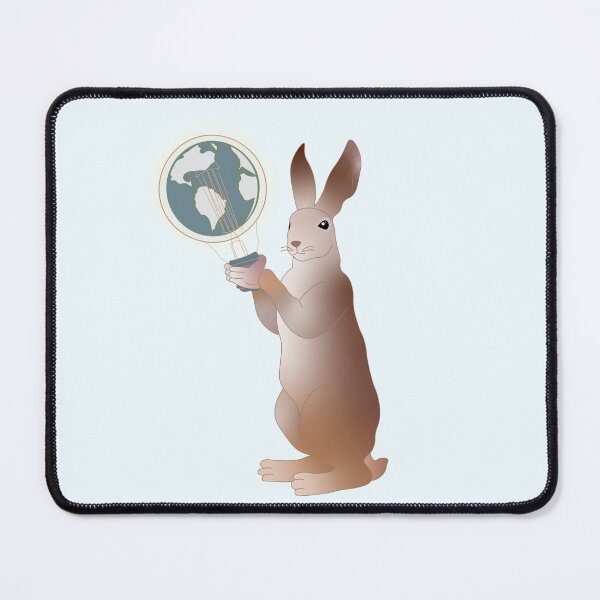 Item preview, A rabbit with a lamp shaped like the Earth designed and sold by HEERMANArt.