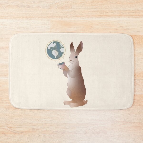 Item preview, A rabbit with a lamp shaped like the Earth designed and sold by HEERMANArt.