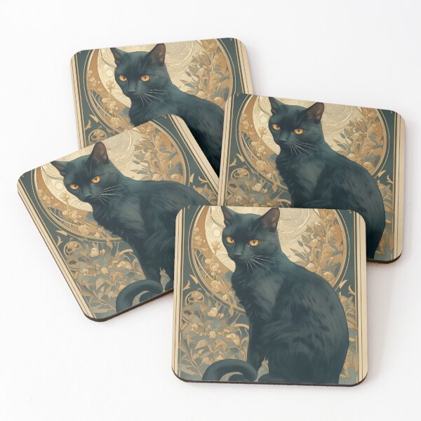 Item preview, ex libris Black cat designed and sold by MendaciousMina.