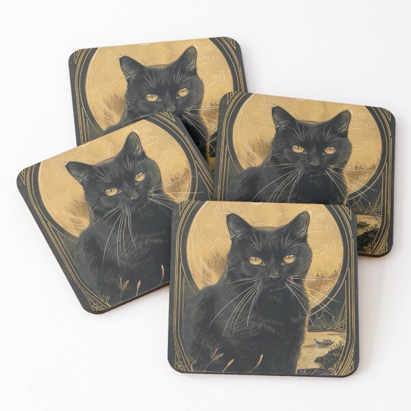 Item preview, ex libris Black cat designed and sold by MendaciousMina.