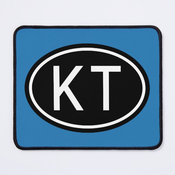Item preview, KT Initials Monogram Oval White Letters designed and sold by Jeallan Designs.