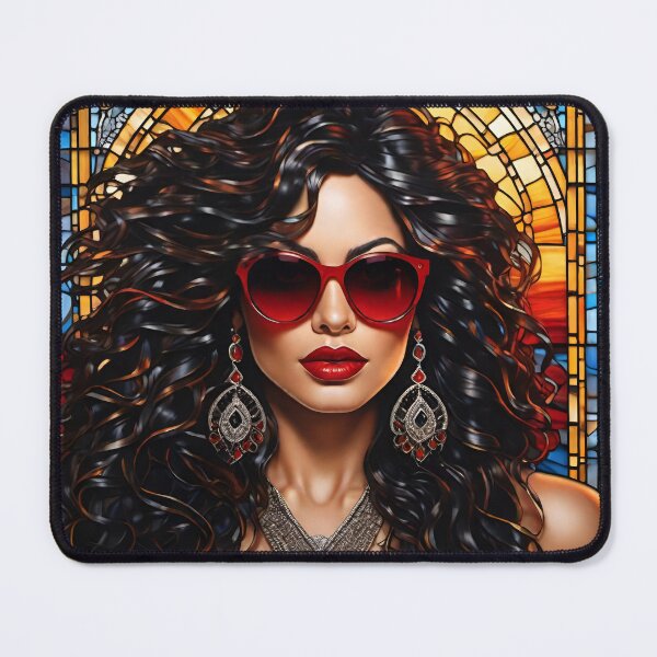 Item preview, WOMAN IN CHURCH STAINED GLASS designed and sold by NikaLim.