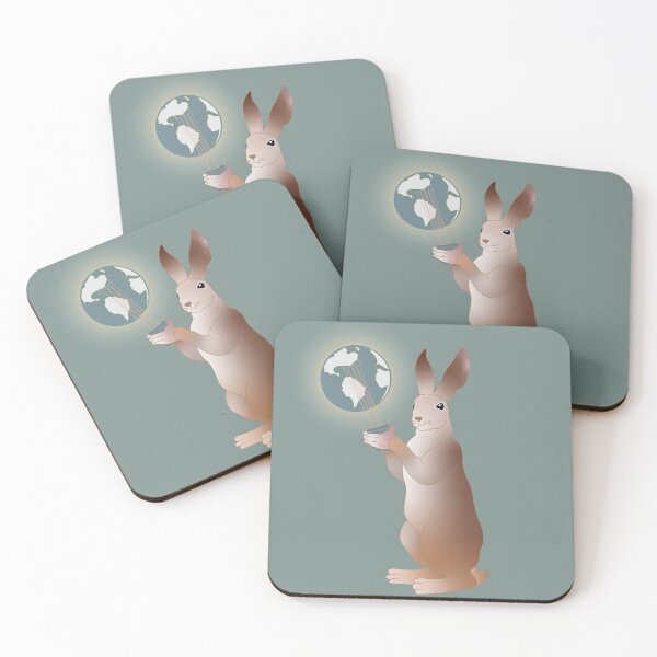 Item preview, A rabbit with a lamp shaped like the Earth designed and sold by HEERMANArt.