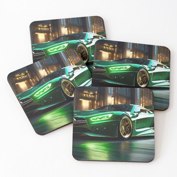Item preview, GREEN GOLD SPORT CAR - 8182 designed and sold by NikaLim.