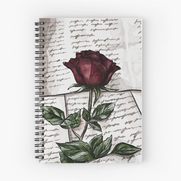 Item preview, Red Rose on Vintage Paper designed and sold by BlackOrchidArt.