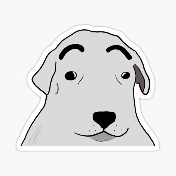 Item preview, Dog With Big EyeBrows Meme designed and sold by Bigbaldred.