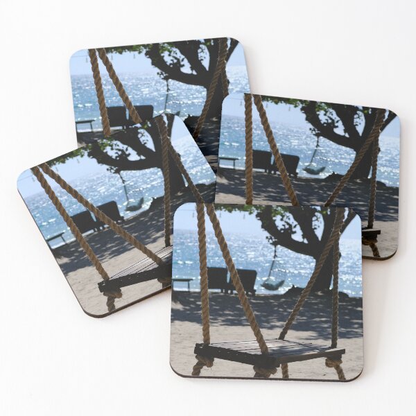 Item preview, Beachside Swing Print - Coastal Sunset Artwork designed and sold by photographerst.
