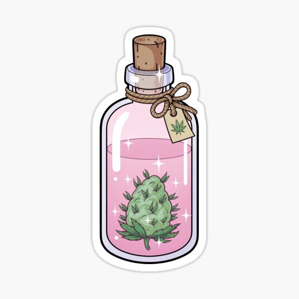 Vista previa del artículo con la obra «Poción de hierba», diseñado y vendido por StrayCatLabs.