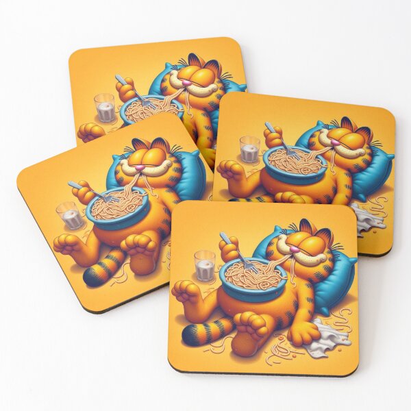 Item preview, Garfield eating pasta designed and sold by Coldshe.