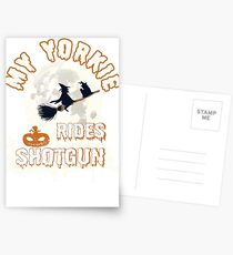 Yorkie Halloween Funny Shirts Postcards