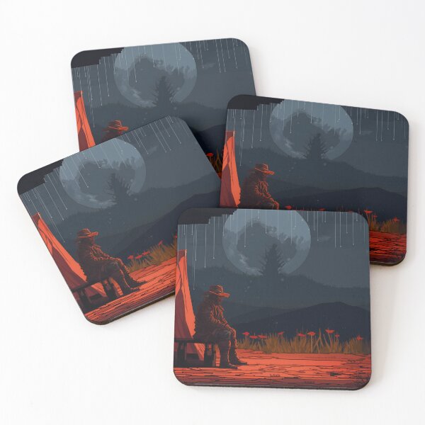 Item preview, 8-Bit Cowboy Serenity: A Pixel Art Evening Under the Moon designed and sold by GreenInkXpress.