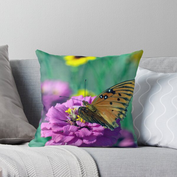 Item preview, Gulf Fritilarry Butterfly And Purple Flower designed and sold by MercerImages.