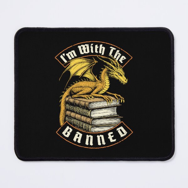 Item preview, I'm With The Banned Books Funny Book Dragon Librarian designed and sold by GrandeDuc.
