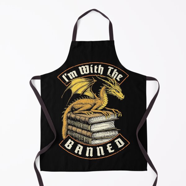 Item preview, I'm With The Banned Books Funny Book Dragon Librarian designed and sold by GrandeDuc.
