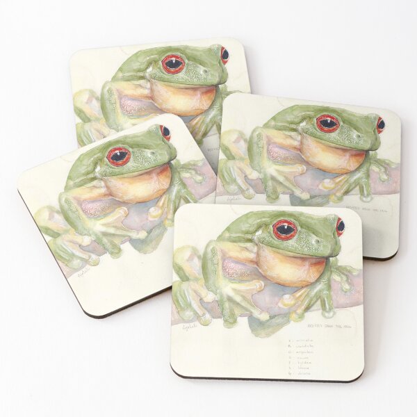 Item preview, 'litoria chloris' - watercolour painting, animal art designed and sold by sarahkianaart.