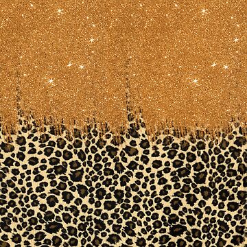 Download “Mystic Beauty: A Glittering Leopard on a Bed of Gold” Wallpaper