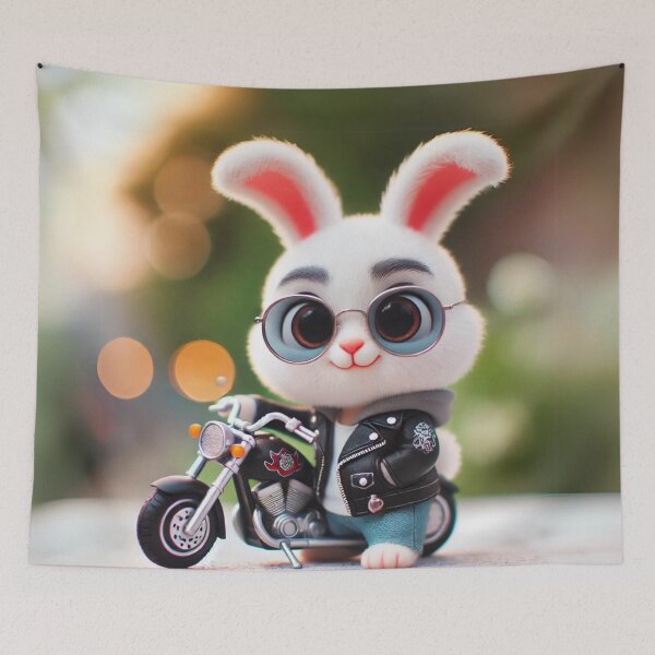 Item preview, Biker Bunny Bliss designed and sold by Sillytoe.