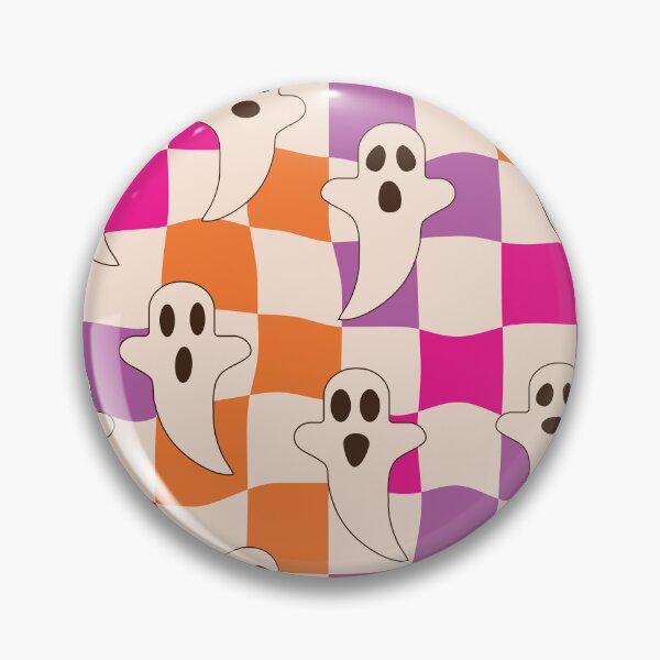 Item preview, Spooky Halloween Ghosts on Warped Checkerboards Pattern designed and sold by Yasminepatterns .