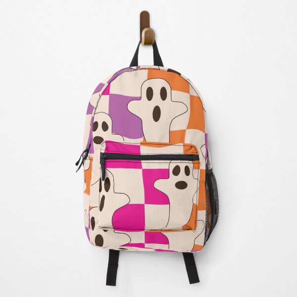 Item preview, Spooky Halloween Ghosts on Warped Checkerboards Pattern designed and sold by Yasminepatterns .