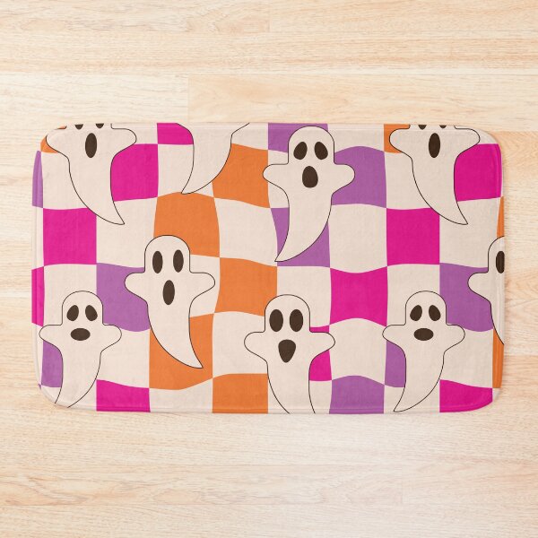 Item preview, Spooky Halloween Ghosts on Warped Checkerboards Pattern designed and sold by Yasminepatterns .