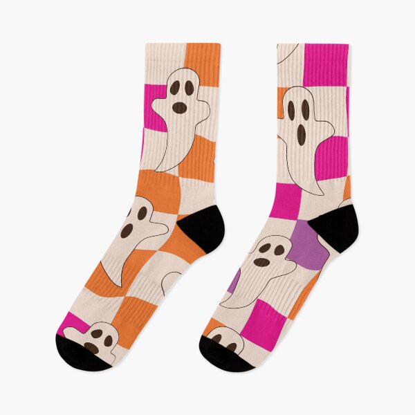 Item preview, Spooky Halloween Ghosts on Warped Checkerboards Pattern designed and sold by Yasminepatterns .