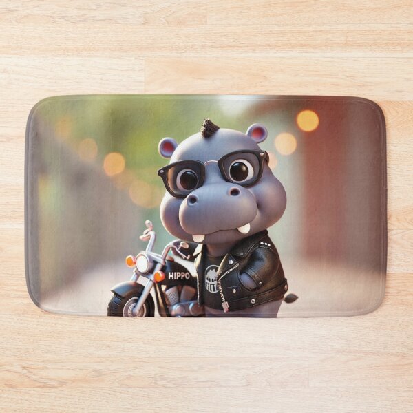Item preview, Hippo Biker Buddy designed and sold by Sillytoe.