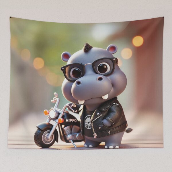 Item preview, Hippo Biker Buddy designed and sold by Sillytoe.
