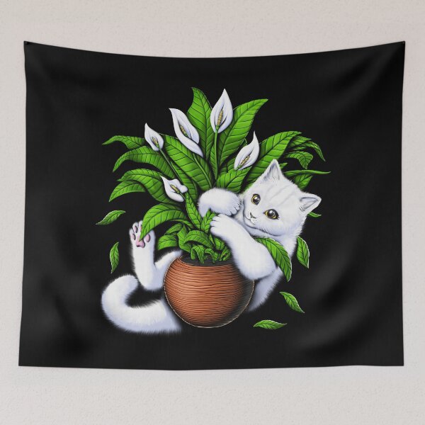 Item preview, Cat and House Plants designed and sold by underheaven.