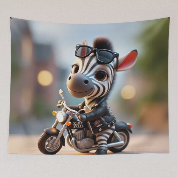 Item preview, Zebra Biker Buddy designed and sold by Sillytoe.