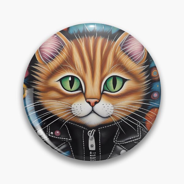 Item preview, Folk Art Punk Rock Kitten designed and sold by Colin Bentham.