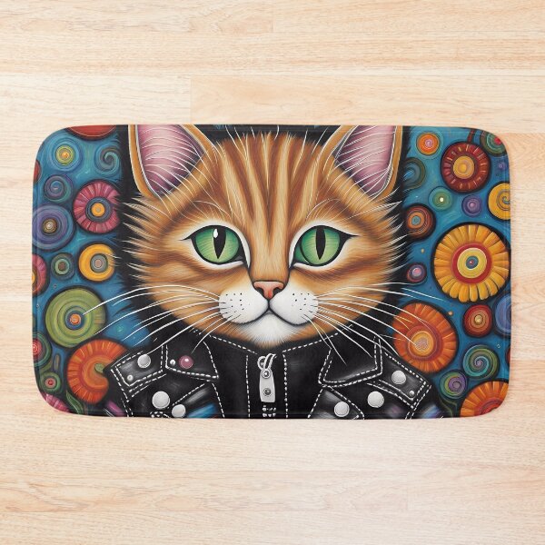 Item preview, Folk Art Punk Rock Kitten designed and sold by Colin Bentham.
