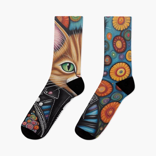 Item preview, Folk Art Punk Rock Kitten designed and sold by Colin Bentham.